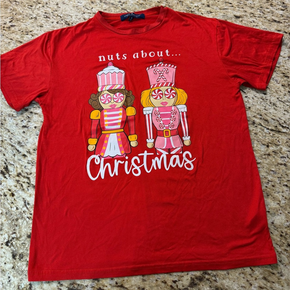 Simply Southern Nuts About Christmas Nutcracker Soft Graphic Tee T Shirt SS S